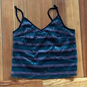 Sequin tank.